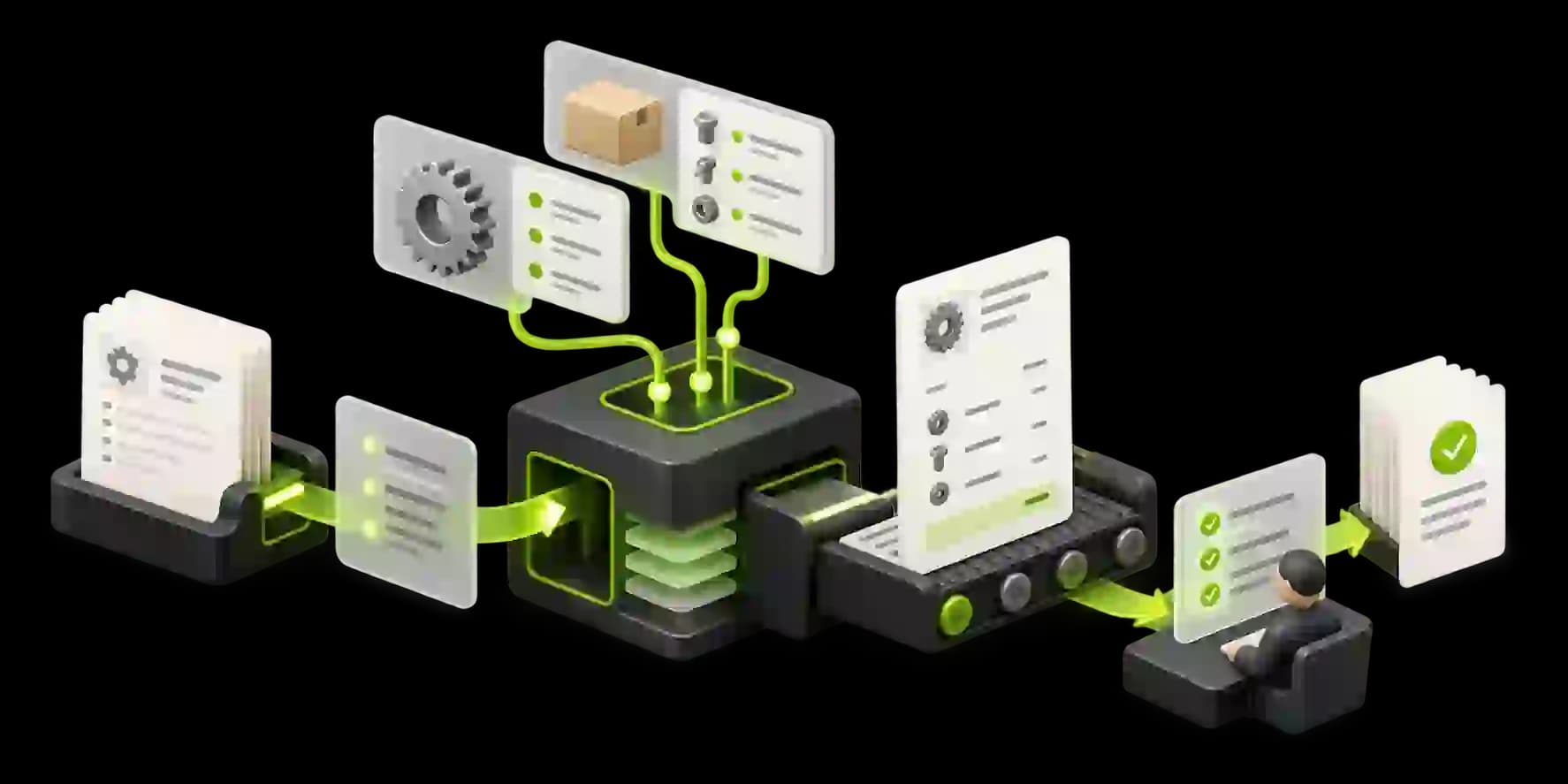 AI-Powered Service Quoting & Order Preparation system illustration